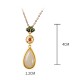 925 Silver Hetian White Jade Water Drop Necklace
