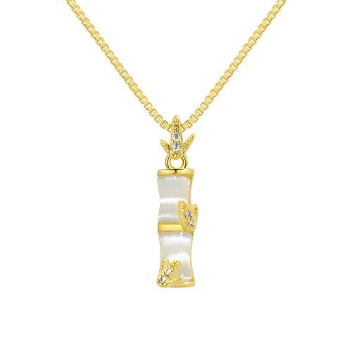 Chalcedony Bamboo Harmony Necklace