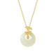 Sterling Silver Hetian Jade Carnation Flower Prosperity Necklace Sterling Silver Hetian Jade Carnation Flower Prosperity Necklace