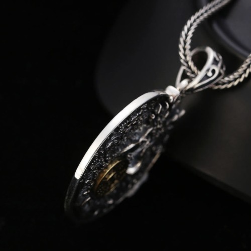 Dragon Waves Yin Yang Bagua Strength Necklace