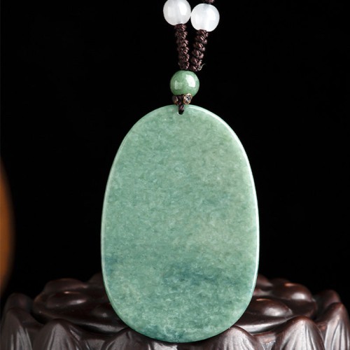 Natural Jade Avalokitesvara Wealth Necklace