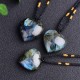 Labradorite Heart Support Necklace Labradorite Heart Support Necklace