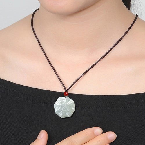Jade Bagua Yin Yang Luck Necklace Pendant Jade Bagua Yin Yang Luck Necklace Pendant