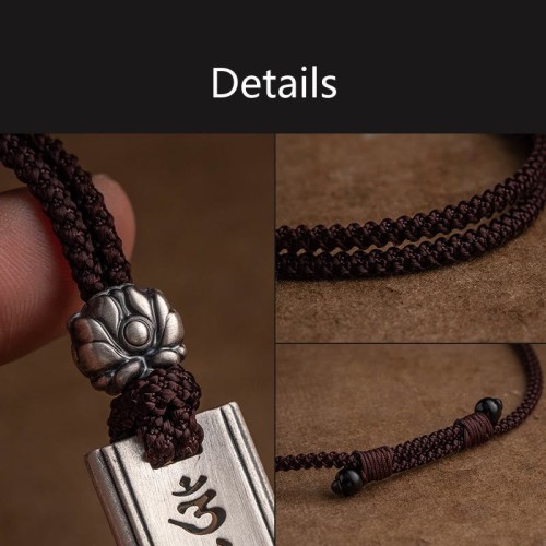 999 Silver Om Mani Padme Hum Engraved Lotus Pendant 999 Silver Om Mani Padme Hum Engraved Lotus Pendant