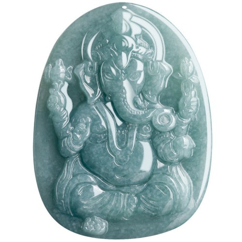 Jade Ganesh Protection Amulet Pendant