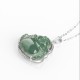 925 Silver Laughing Buddha Jade Luck Necklace 925 Silver Laughing Buddha Jade Luck Necklace