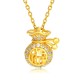 24K Gold Plated Fu Character Fortune Necklace 24K Gold Plated Fu Character Fortune Necklace