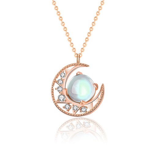925 Silver Moonstone Love Necklace Pendant 925 Silver Moonstone Love Necklace Pendant