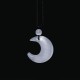 Silver Sheen Obsidian Crescent Moon Couple Necklace Pendant Silver Sheen Obsidian Crescent Moon Couple Necklace Pendant