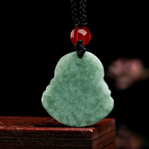Green Jade Laughing Buddha Luck Necklace Pendant Green Jade Laughing Buddha Luck Necklace Pendant