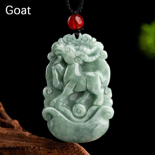 Natural Green Jade Chinese Zodiac Luck Necklace Natural Green Jade Chinese Zodiac Luck Necklace