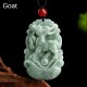 Natural Green Jade Chinese Zodiac Luck Necklace Natural Green Jade Chinese Zodiac Luck Necklace