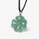 925 Sterling Silver Green Aventurine Four Leaf Clover Necklace 925 Sterling Silver Green Aventurine Four Leaf Clover Necklace