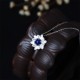 925 Silver Lazurite Lotus Flower Self-Care Necklace 925 Silver Lazurite Lotus Flower Self-Care Necklace