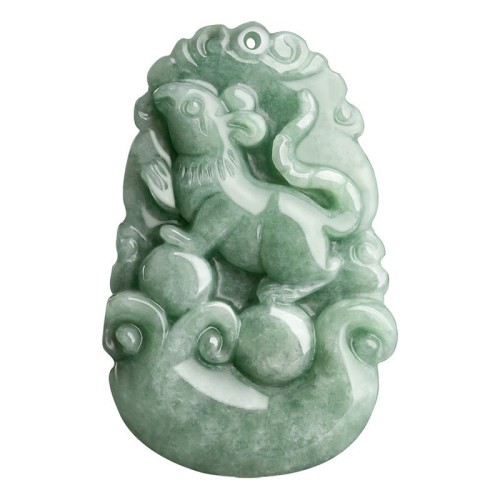 Natural Green Jade Chinese Zodiac Luck Necklace Natural Green Jade Chinese Zodiac Luck Necklace