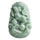 Natural Green Jade Chinese Zodiac Luck Necklace Natural Green Jade Chinese Zodiac Luck Necklace