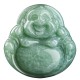 Laughing Buddha Cyan Jade Success Necklace Pendant Laughing Buddha Cyan Jade Success Necklace Pendant