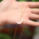 Tridacna Stone Crescent Moon Blessing Necklace Tridacna Stone Crescent Moon Blessing Necklace
