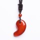 Red Agate Green Agate Moon Necklace Pendant