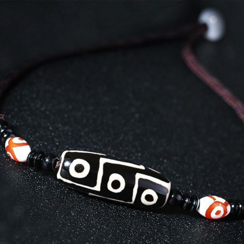 Tibetan Nine-Eye Dzi Bead Protection Necklace