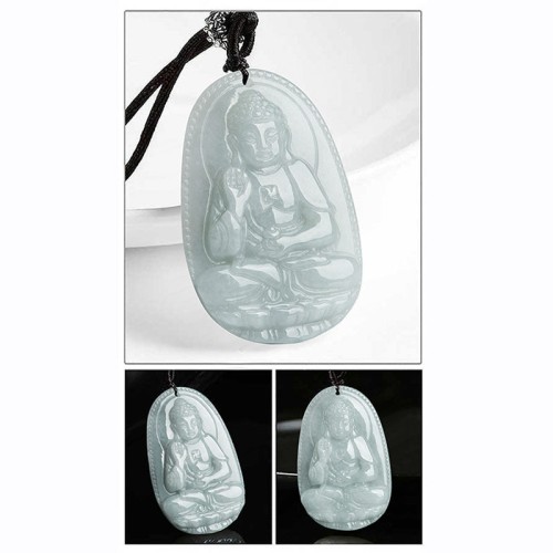 Chinese Zodiac Natal Buddha Jade Prosperity Necklace