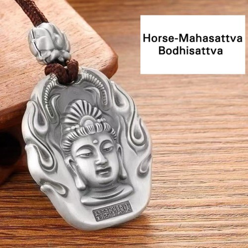 Chinese Zodiac Buddha Om Mani Padme Hum Lotus Necklace Chinese Zodiac Buddha Om Mani Padme Hum Lotus Necklace