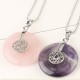 Amethyst Pink Crystal Lotus Healing Necklace Amethyst Pink Crystal Lotus Healing Necklace