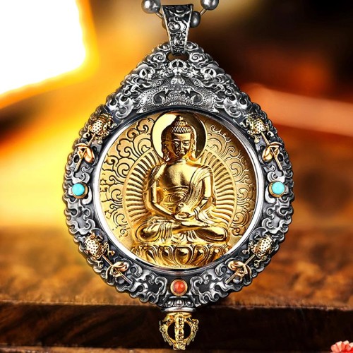 Zodiac Buddha Thangka Wealth Necklace Zodiac Buddha Thangka Wealth Necklace