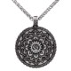 Six True Words Peace Flower Pattern Necklace