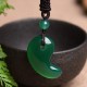 Red Agate Green Agate Moon Necklace Pendant