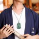 Natural Jade Guan Gong Wealth Amulet Necklace Natural Jade Guan Gong Wealth Amulet Necklace