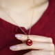 Cinnabar Peace Buckle Calm Blessing Necklace Cinnabar Peace Buckle Calm Blessing Necklace
