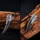 925 Silver Black Obsidian Wolf Tooth Strength Necklace 925 Silver Black Obsidian Wolf Tooth Strength Necklace