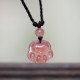 Strawberry Quartz Cat Paw Healing Necklace Strawberry Quartz Cat Paw Healing Necklace