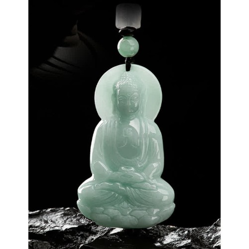 Amitabha Buddha Jade Amulet Necklace Pendant Amitabha Buddha Jade Amulet Necklace Pendant