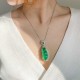 Fortune Bean Cyan Jade Luck Necklace Fortune Bean Cyan Jade Luck Necklace