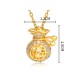 24K Gold Plated Fu Character Fortune Necklace 24K Gold Plated Fu Character Fortune Necklace