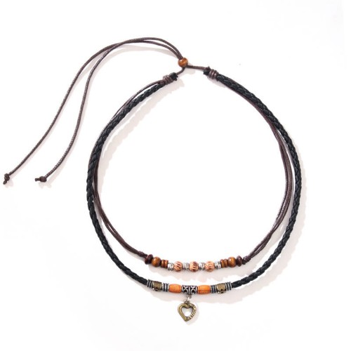 Heart Pattern Bead Healing Necklace Pendant Bracelet