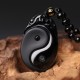 Black Obsidian Yin Yang Strength Necklace