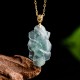 18K Gold Jade Lotus Prosperity Necklace Pendant 18K Gold Jade Lotus Prosperity Necklace Pendant