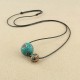 Tibetan Turquoise Double Bead Protection Necklace