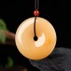 Golden Silk Jade Peace Wealth Necklace Pendant Golden Silk Jade Peace Wealth Necklace Pendant