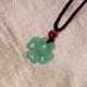925 Sterling Silver Green Aventurine Four Leaf Clover Necklace 925 Sterling Silver Green Aventurine Four Leaf Clover Necklace