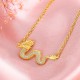 Golden Dragon Year Luck Chain Necklace Pendant Golden Dragon Year Luck Chain Necklace Pendant