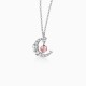 Strawberry Quartz Blue Crystal Love Healing Necklace