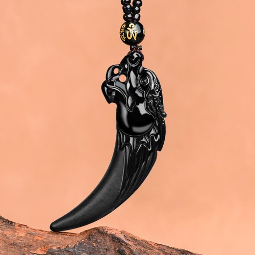Black Jade Chinese Zodiac Dragon Tooth Protection Pendant Black Jade Chinese Zodiac Dragon Tooth Protection Pendant