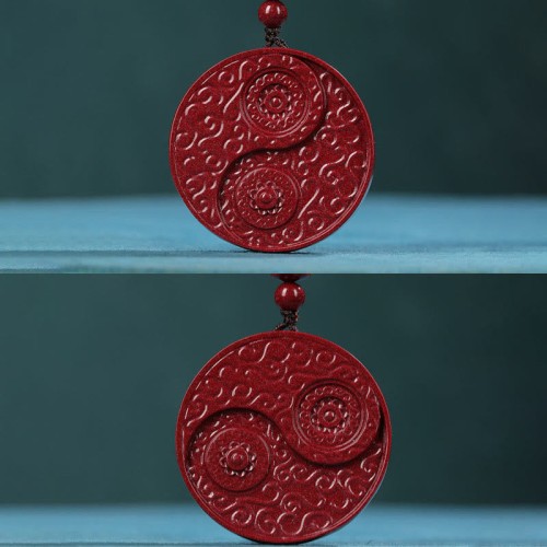 Cinnabar Yin Yang Evil Spirits Protection Pendant Cinnabar Yin Yang Evil Spirits Protection Pendant