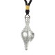 Sterling Silver Shankha Conch Shell Lucky Necklace Pendant Sterling Silver Shankha Conch Shell Lucky Necklace Pendant