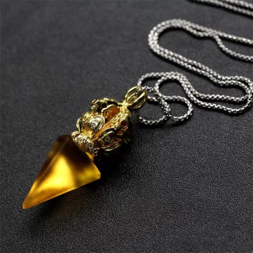 Tibetan Dorje Vajra Lotus Liuli Strength Necklace Pendant Tibetan Dorje Vajra Lotus Liuli Strength Necklace Pendant