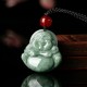 Green Jade Laughing Buddha Luck Necklace Pendant Green Jade Laughing Buddha Luck Necklace Pendant